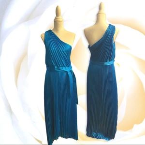 ITERMIX Blue Luisa Pleated Dress size 14 NWT.
